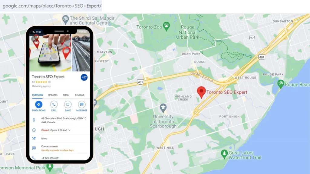 image of geo-targeted SEO for local SEO in Toronto